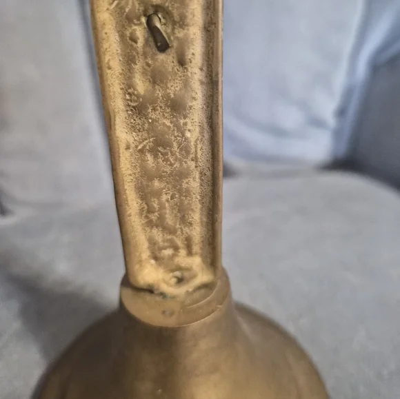 Gold Crucifix Statue Solid Brass Vintage